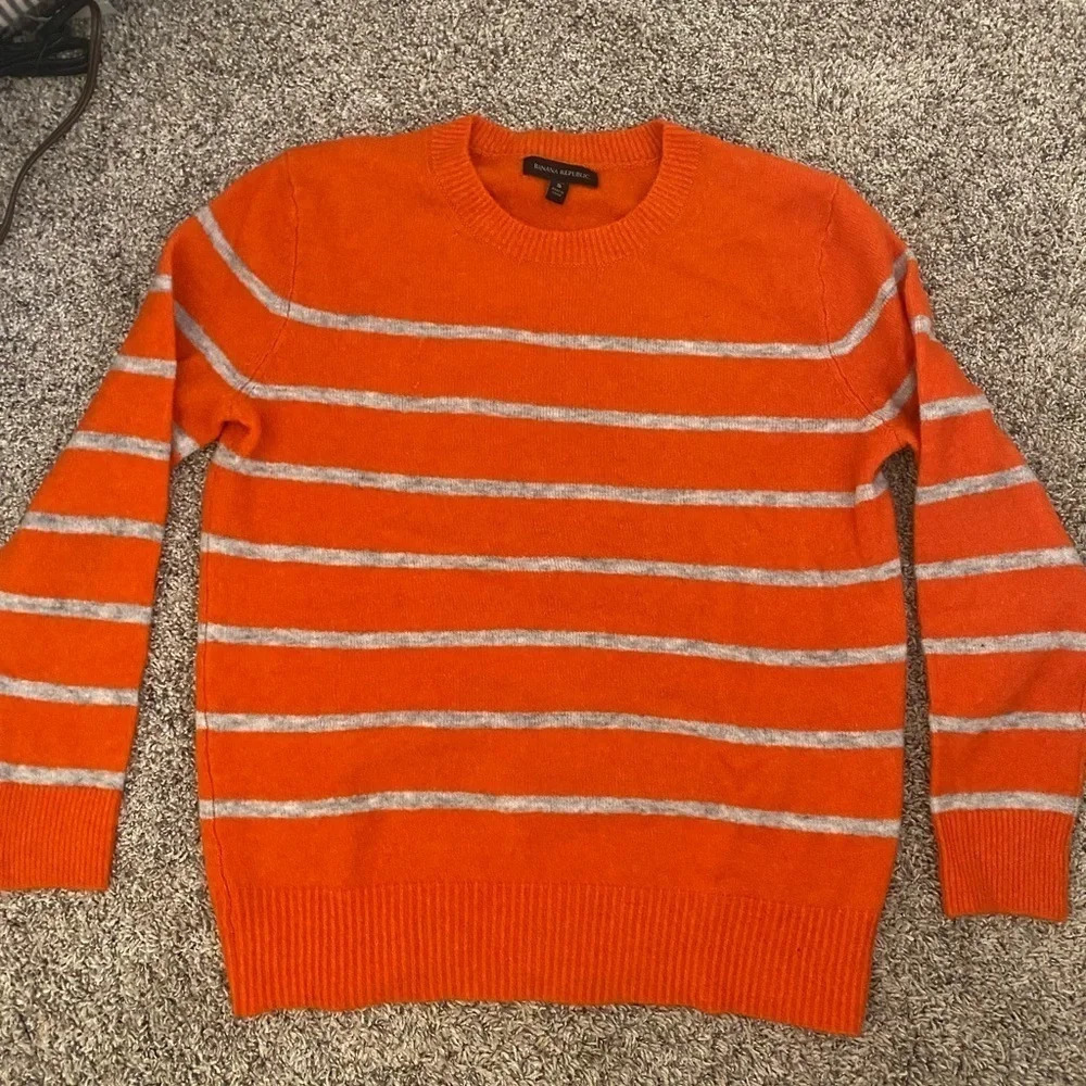 Orange stripe sweater